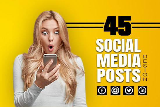 I will do 45 social media post design, social media posts