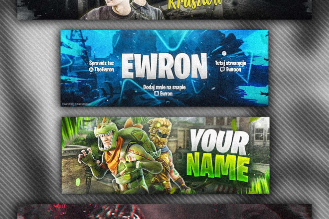 I will do a banners or thumbnails or avatars or youtube graphics