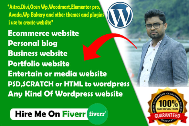 I will do a handsome wordpress web site for your dream project