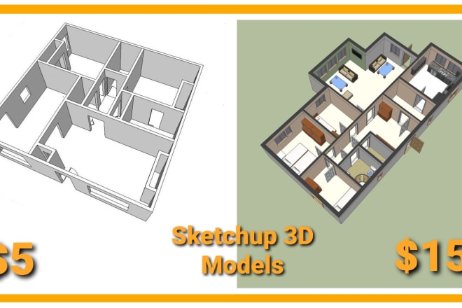 I will do a professional sketchup 3d model for your business and presentations