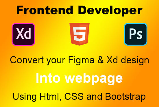 I will do adobe xd and figma to html conversion responsive