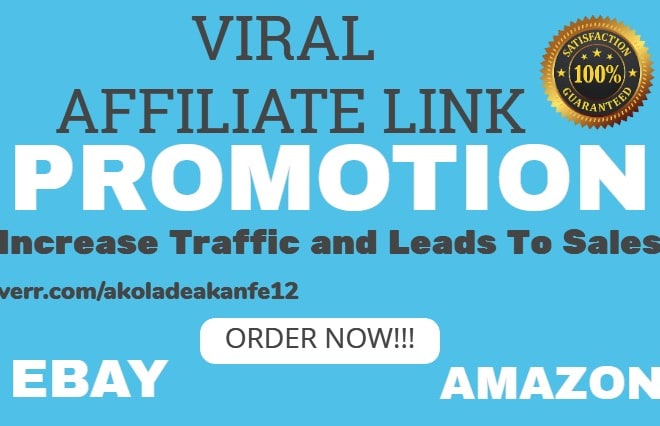 I will do afiliate marketing, affiliate link promotion, teespring, amazon affiliate