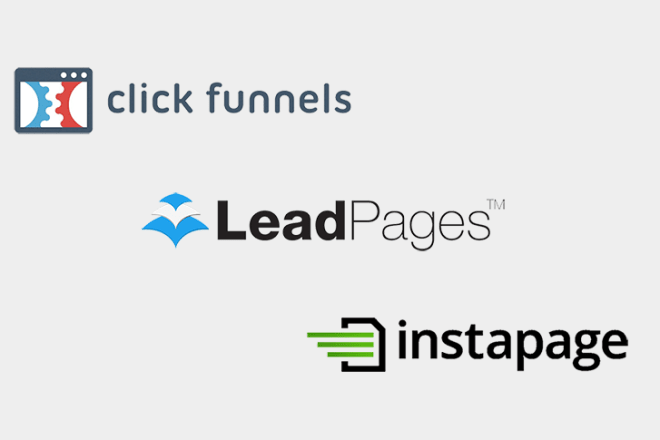 I will do all clickfunnels, leadpages, instapage work