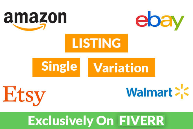 I will do amazon ebay listing manually or using file exchange and flat file