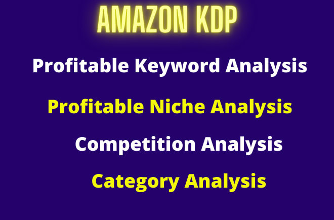 I will do amazon KDP keywords, category and niche research for your book