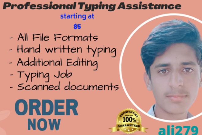 I will do an accurate typing job, typing work, your typist, retype