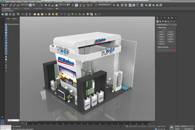 I will do an exhibition stall 3d design
