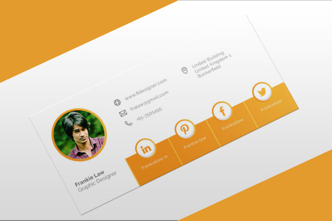 I will do animated email signature with clickable social icons