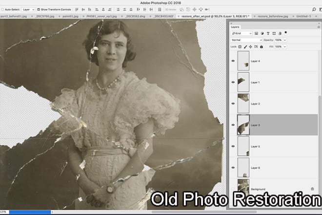 I will do any photo shop restoration work