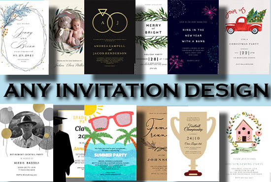 I will do anyevent, party, wedding, invitation design