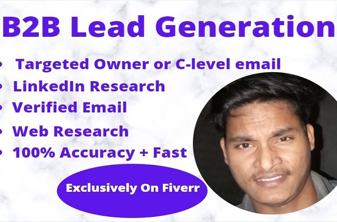 I will do b2b lead generation and construct prospect email list