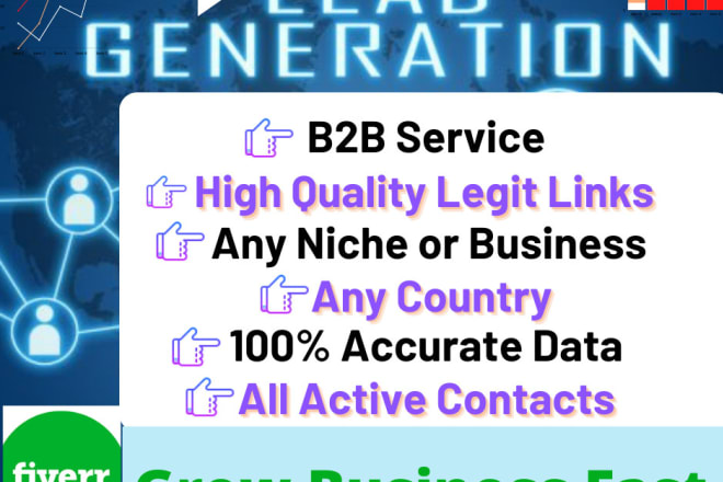 I will do b2b lead generation and find high quality links web research