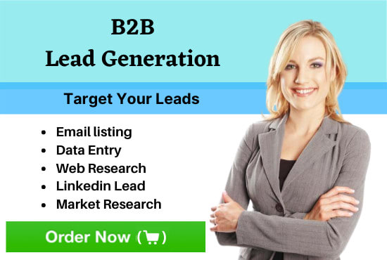 I will do b2b lead generation, data entry and email list building