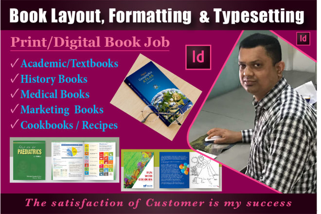 I will do book layout design, formatting and typesetting