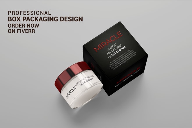 I will do box design, mailer box design, pouch, bottle label design