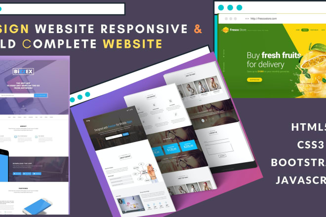 I will do build complete website and responsive