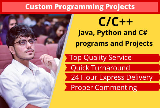 I will do c, cpp and java projects and programs