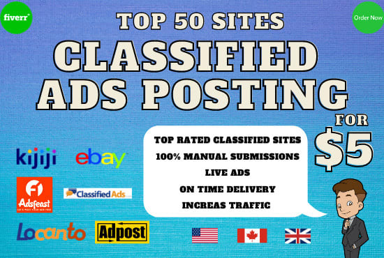 I will do classified ad posting on the best USA,UK,canada sites