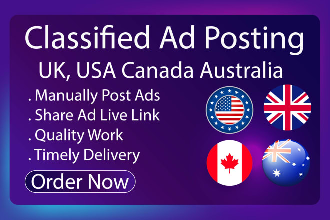 I will do classified ad posting on top UK ad sites