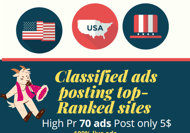 I will do classified ads posting in the USA top raked web site