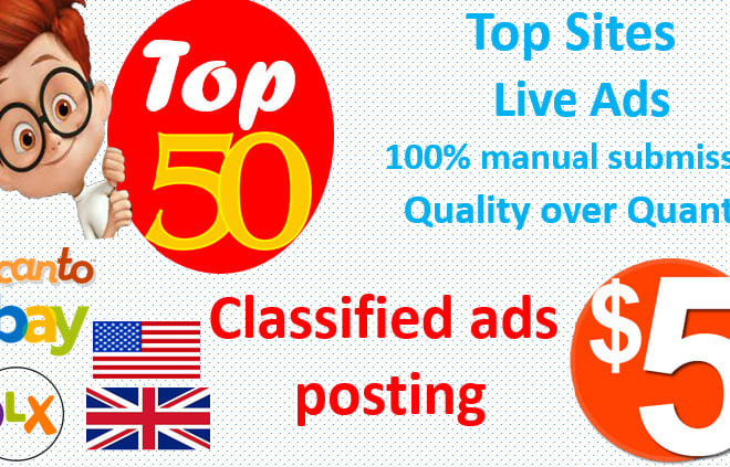 I will do classified ads posting on best USA, UK and canada sites