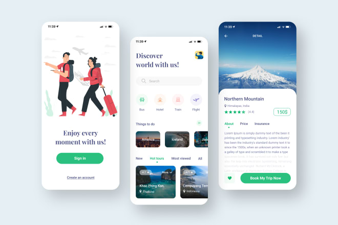 I will do clean and modern mobile app ui design