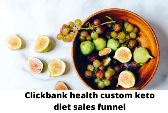I will do clickbank health custom keto diet landing page, sales funnel for weight loss