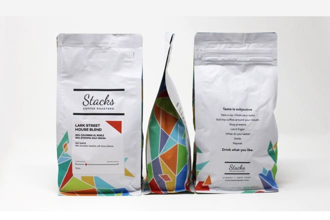 I will do coffee packaging, coffee bag design, coffee label design