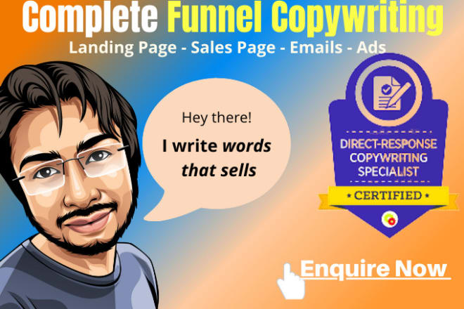 I will do complete funnel copywriting with landing page, sales page, email, ads