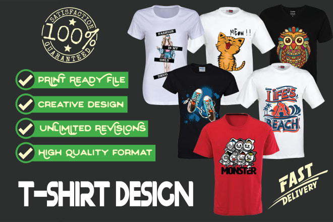 I will do creative graphic tee shirt designs