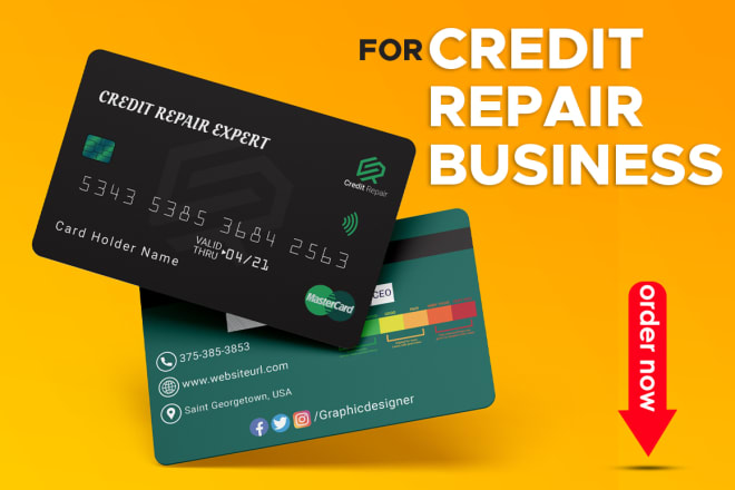I will do credit card design for your credit repair business