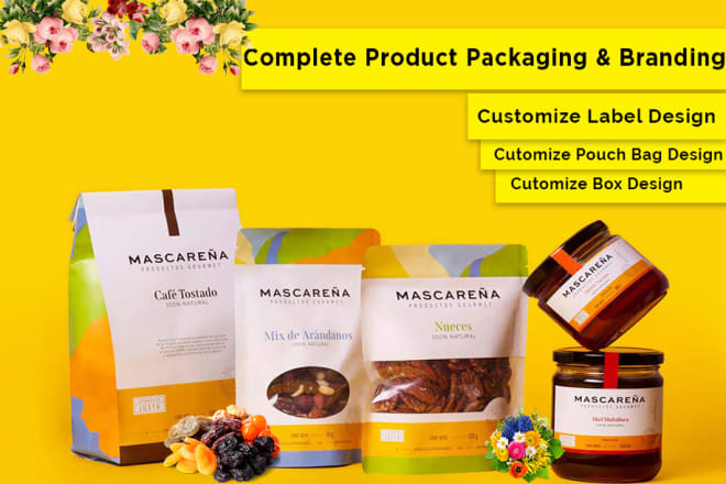 I will do customize product label design and box packaging design
