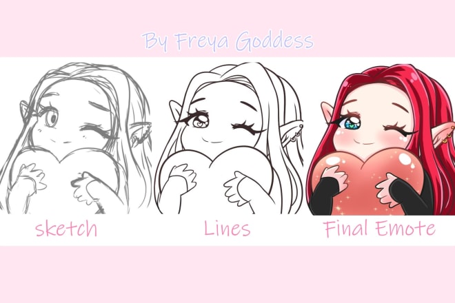 I will do cute twitch emotes and badges