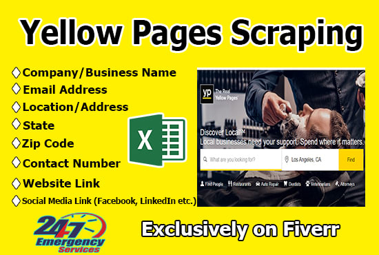 I will do data entry excel, typing, google map and yellow pages scraping