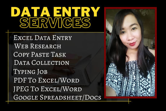 I will do data entry, web research, copy paste, excel data entry, typing work