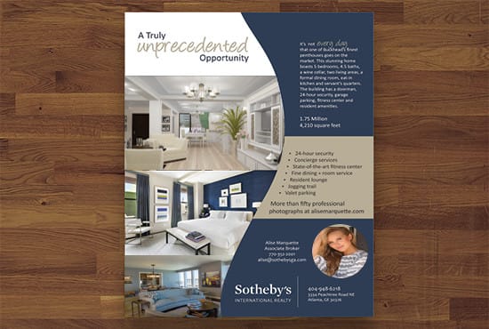 I will do design real estate or any flyer and postcard