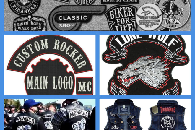 I will do designed and delivered custom bikers patches
