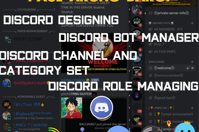 I will do discord channel designing and graphics help for channel