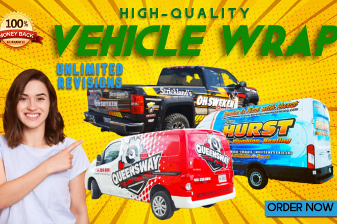 I will do elegant, creative, premium wrap design for your vehicle, car, van, truck