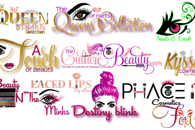 I will do eyelashes,lashes,beauty salon and cosmetics logo