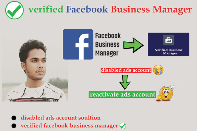 I will do facebook disabled ad account solution with verified business manager