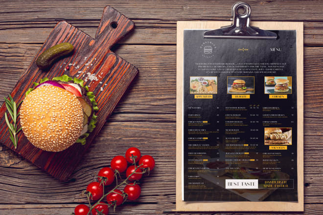 I will do food menu, restaurant menu, price list, checklist design