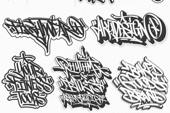I will do graffiti tag with your name or text