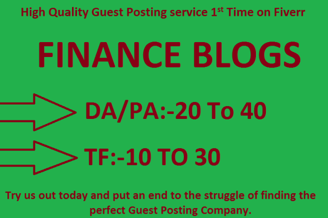 I will do Guest Post On My Quality Finance Blogs