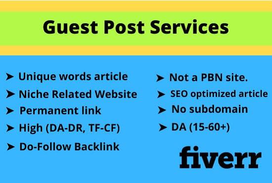 I will do high authority guest post outreach and dofollow backlinks