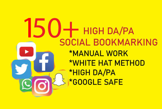I will do high quality 150 top social bookmarking for SEO backlinks