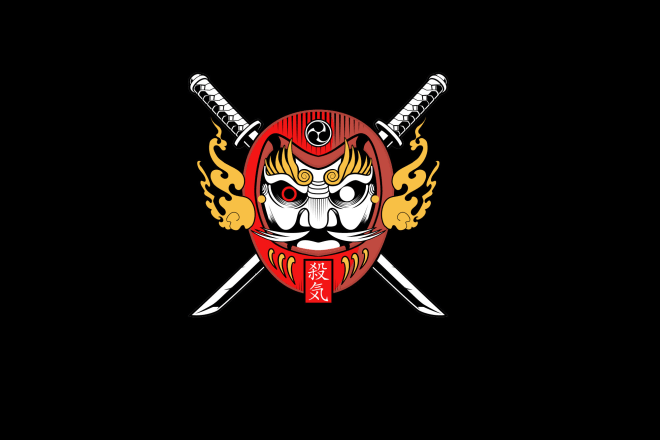 I will do japan samurai logo design