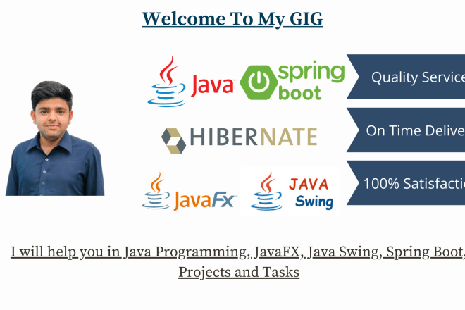 I will do java programming javafx swing spring boot mvc projects tasks