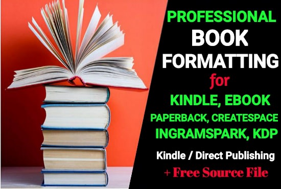 I will do kdp kindle ebook paperback formatting book typesetting