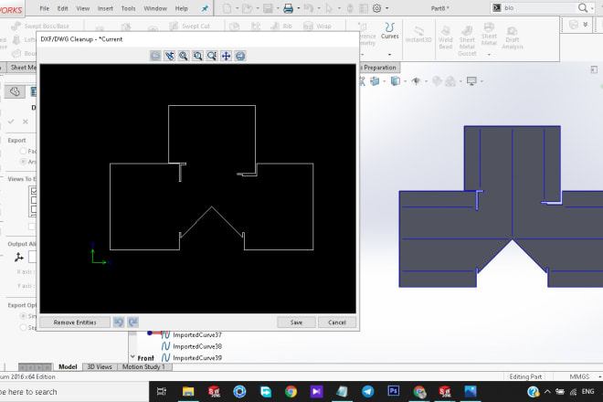 I will do laser cutting dxf, plasma, cnc, waterjet cutting using solidworks